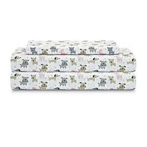 Beatrice Homes Microfiber Whimsical Puppy Print Queen Sheet Set
